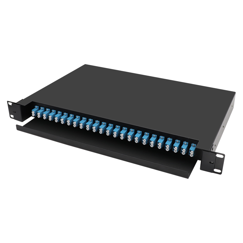 24 Cổng 48 lõi LC UPC Duplex Patch Panel Loại trượt
