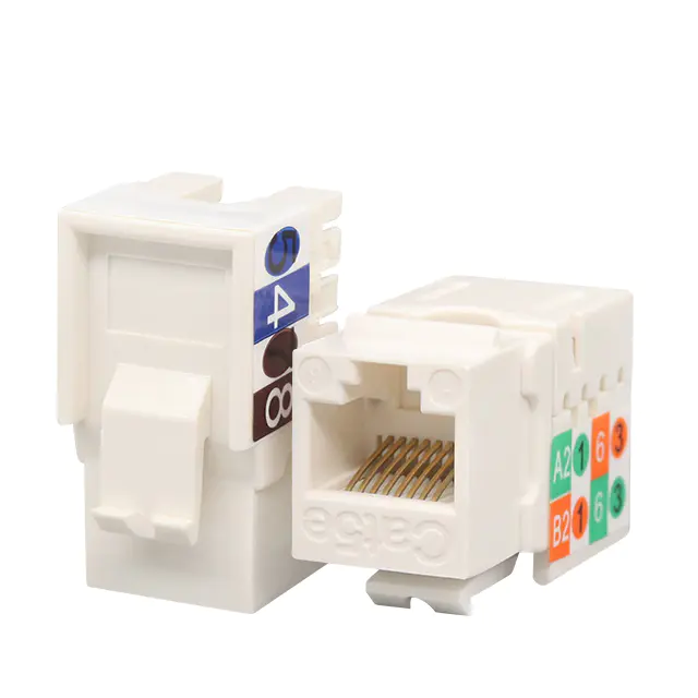 Những lợi thế của thiết kế 90 độ của Cat5e UTP 90 độ đục lỗ Keystone Jack?